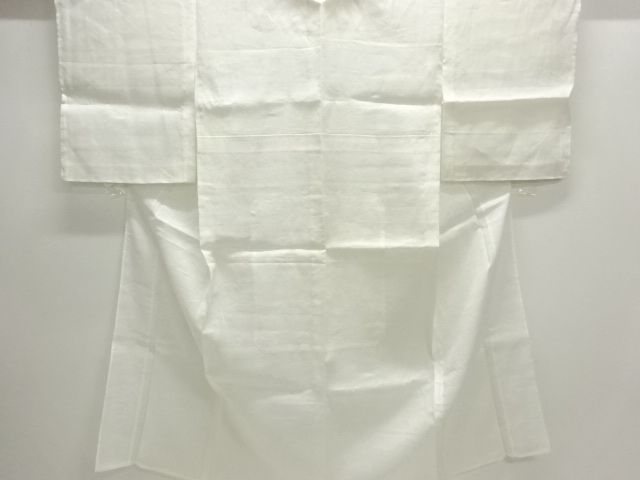 アンティーク　本麻すかし織芝草に草花模様長襦袢